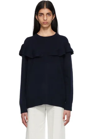 Chloé Navy Ruffled Sweater