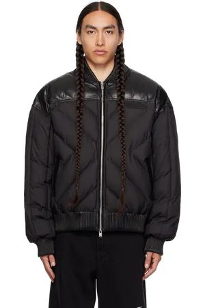 RTA Oversized Leather Bomber Jacket