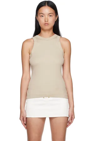 DION LEE Brown Organic Cotton Tank Top