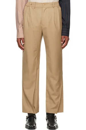 Feng Chen Wang Brown Pleated Trousers
