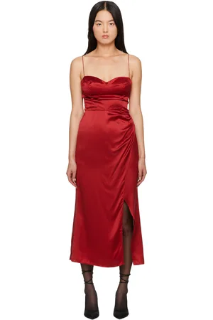Reformation Red Marguerite Midi Dress