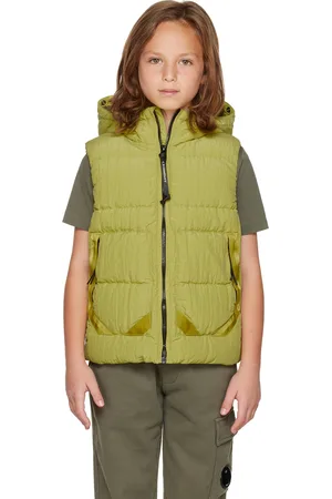 C.P. Company Kids Yellow Saint-Peter Goggle Down Vest