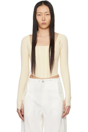 DION LEE Beige Bolero Tank Top