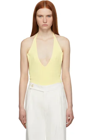 SIR SSENSE Exclusive Yellow Halter Kelvin Bodysuit