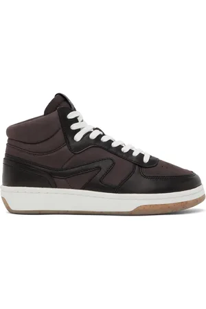 RAG&BONE Black Retro Court Mid Sneakers
