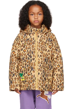 Mini Rodini Kids Quilted Leopard Jacket