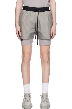 Templa Gray Layered Track Shorts