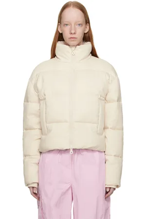 GIRLFRIEND COLLECTIVE Off-White Cropped Puffer Jacket
