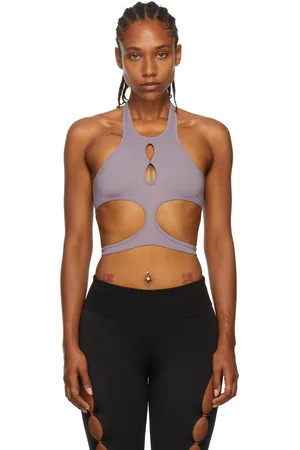 RUI SSENSE Exclusive Purple Cut-Out Sport Bra