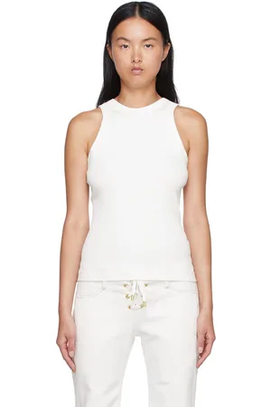 DION LEE Off-White Organic cotton Tank Top