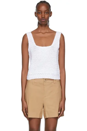 Vince White Organic Cotton Tank Top
