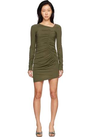 Helmut Lang SSENSE Exclusive Khaki Minidress