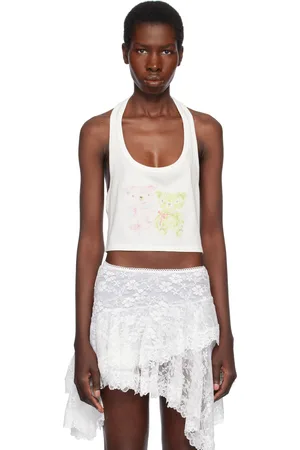 yuhan wang White Bears Printed Tank Top