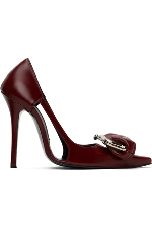 pushBUTTON Burgundy Coin Purse Pointy Heels