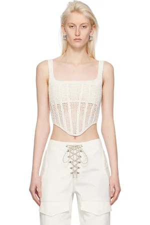 DION LEE Off-White Suspend Tank Top