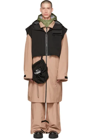 A.A. Spectrum Black & Taupe Handre Coat Set