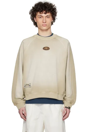 A Bathing Ape Beige Main Crewneck Sweatshirt