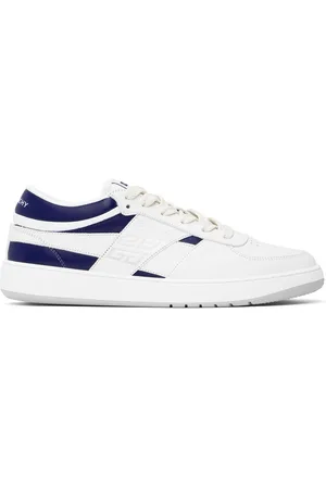 Givenchy White & Navy G Move Sneakers