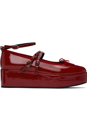 Repetto Red Cendrillon Platform Mary Jane Ballerina Flats