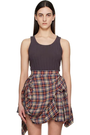 Acne Studios Purple Rib-Knit Tank Top
