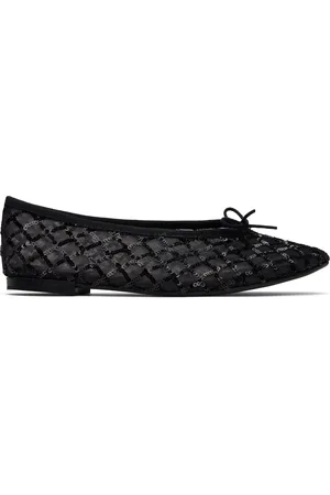 Repetto Black Lilouh Rubber Sole Ballerina Flats