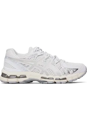 Asics White & Silver GEL-KAYANO 20 Sneakers
