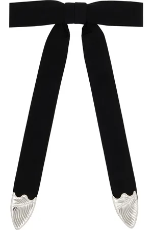 TOGA PULLA Black Metal Ribbon Tie Hair Clip
