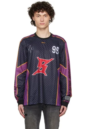 KSUBI Black & Purple Stinger LS Moto Jersey