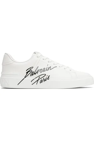 Balmain White B-Court Sneakers