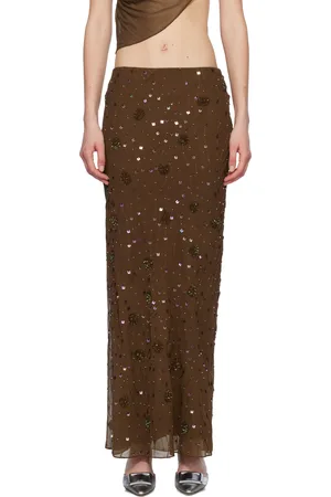 Mirror Palais Beaded Maxi Skirt