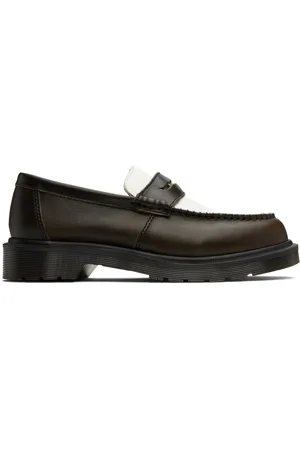 Dr. Martens Brown & White Penton Two-Tone Leather Loafers