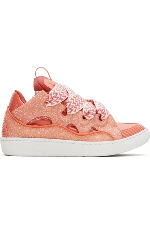 Lanvin Pink Speckled Curb Sneakers