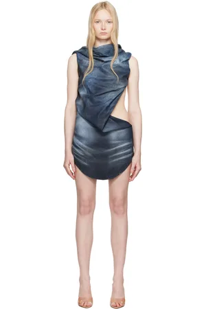 Diesel Navy De-Brey-Fsg Denim Minidress