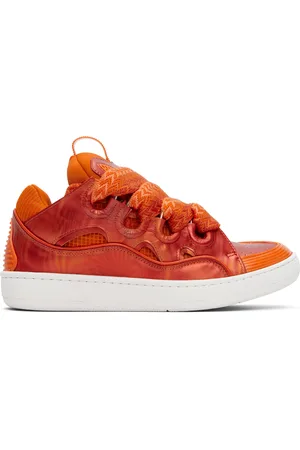 Lanvin Orange Curb Sneakers