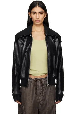 OUR LEGACY Black Pharos Leather Bomber Jacket