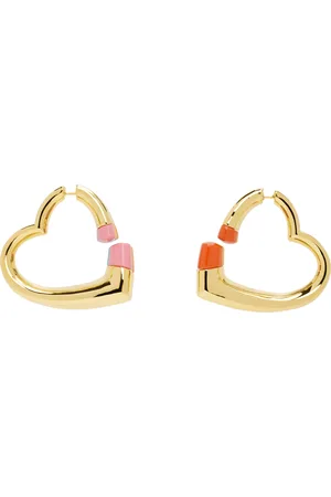 Casablanca Gold Heart Hoop Earrings