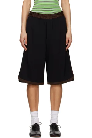 WALES BONNER Black & Brown Ossie Shorts