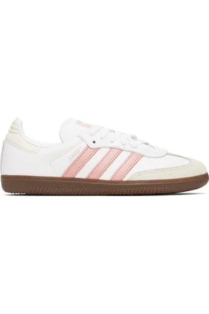 adidas White & Pink Samba OG Sneakers
