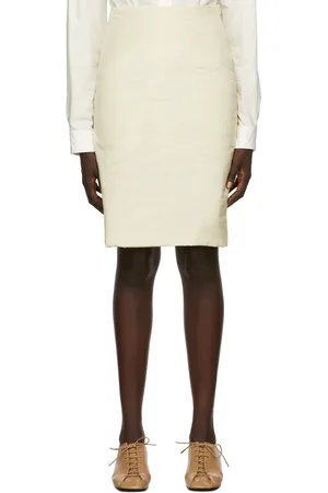 LEMAIRE Off-White Silk Wadded Skirt