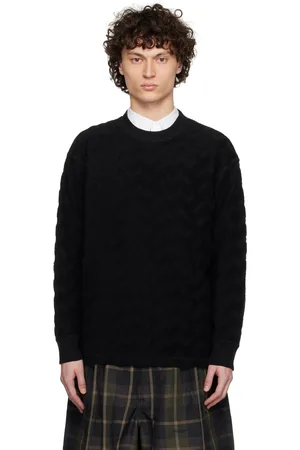 Comme des Garçons Pilled Jacquard Check Pattern Sweatshirt