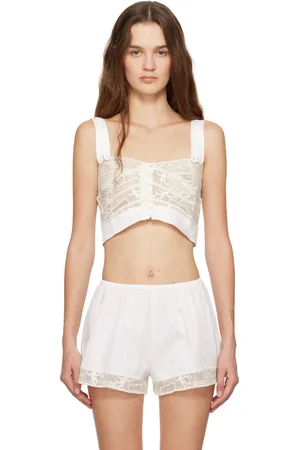 BODE White Tennis Lace Tank