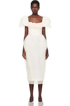 Simone Rocha SSENSE Exclusive Bridal Capsule Bust Detail Carnation Maxi Dress