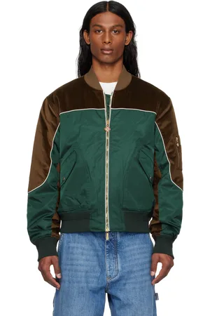 Casablanca Green & Brown Carseat Bomber Jacket