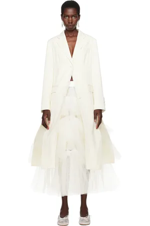 Simone Rocha SSENSE Exclusive Bridal Capsule Cut-Out Bow Detail Coat