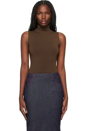 Wolford Brown Viscose String Bodysuit