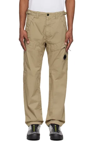 C.P. Company Beige Cotton Gabardine Regular Cargo Pants