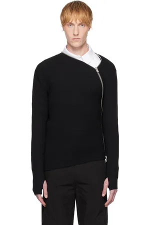 HELIOT EMIL Tied Zip Knit Sweater