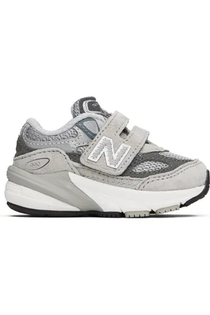 New Balance Baby Gray & Silver 990v6 Hook & Loop Sneakers