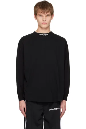 Palm Angels Black Printed Long Sleeve T-Shirt