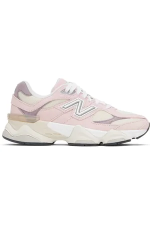 New Balance Big Kids Pink & Off-White 9060 Sneakers